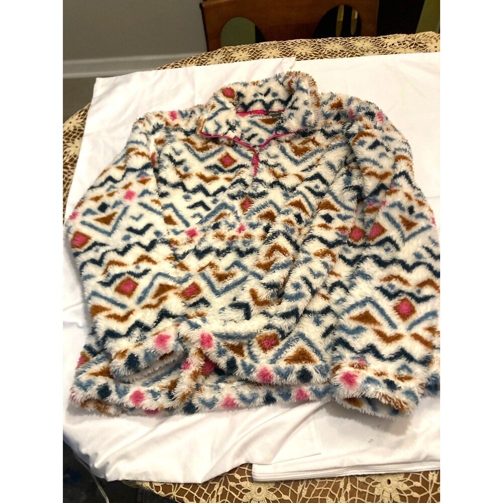 Eddie Bauer Aztec Print Eddie Bauer Aztec Print Sherpa Fleece 1/4 Zip. Womens XL